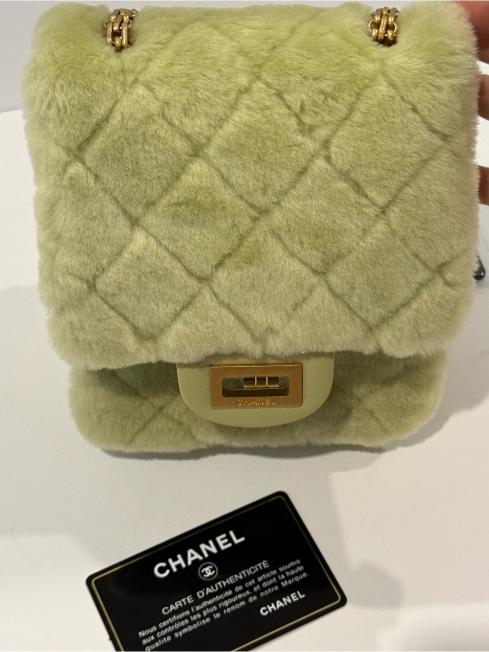 CHANEL 2.55 Shearling and Leather Shearling Fur Reissue Shoulder/Crossbody Bag - Picture 7 of 12